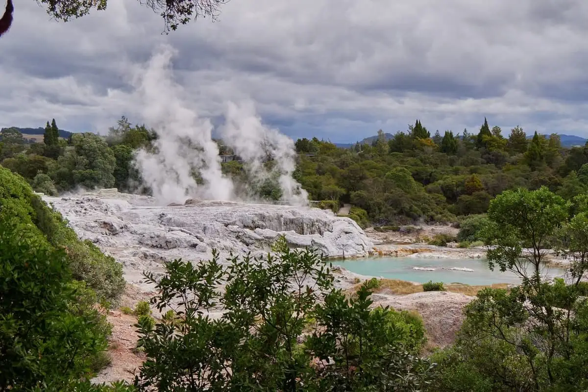 Gêiser Pohutu, em Rotorua